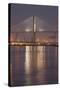 Georgia, Savannah, Span of the Talmadge Memorial Bridge-Joanne Wells-Stretched Canvas