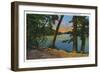 Georgia, Scenic View on the Chattahoochee River-Lantern Press-Framed Art Print