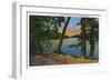 Georgia, Scenic View on the Chattahoochee River-Lantern Press-Framed Art Print