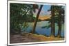 Georgia, Scenic View on the Chattahoochee River-Lantern Press-Mounted Art Print