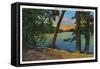 Georgia, Scenic View on the Chattahoochee River-Lantern Press-Framed Stretched Canvas