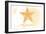 Georgia - Starfish - Yellow - Coastal Icon-Lantern Press-Framed Art Print