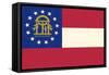 Georgia State Flag-Lantern Press-Framed Stretched Canvas