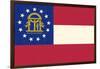 Georgia State Flag-Lantern Press-Framed Art Print