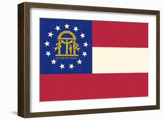 Georgia State Flag-Lantern Press-Framed Art Print