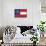 Georgia State Flag-Lantern Press-Framed Stretched Canvas displayed on a wall