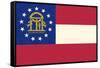 Georgia State Flag-Lantern Press-Framed Stretched Canvas