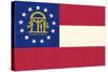 Georgia State Flag-Lantern Press-Stretched Canvas
