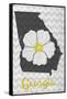 Georgia - State Flower - Cherokee Rose-Lantern Press-Framed Stretched Canvas