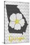 Georgia - State Flower - Cherokee Rose-Lantern Press-Stretched Canvas