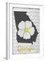 Georgia - State Flower - Cherokee Rose-Lantern Press-Framed Art Print