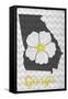 Georgia - State Flower - Cherokee Rose-Lantern Press-Framed Stretched Canvas