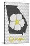 Georgia - State Flower - Cherokee Rose-Lantern Press-Stretched Canvas