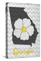 Georgia - State Flower - Cherokee Rose-Lantern Press-Stretched Canvas