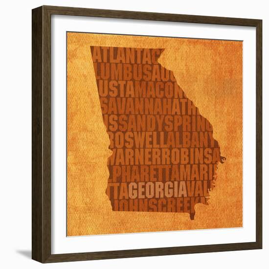 Georgia State Words-David Bowman-Framed Giclee Print