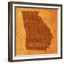 Georgia State Words-David Bowman-Framed Giclee Print