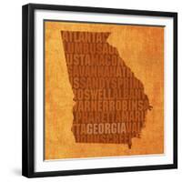 Georgia State Words-David Bowman-Framed Giclee Print