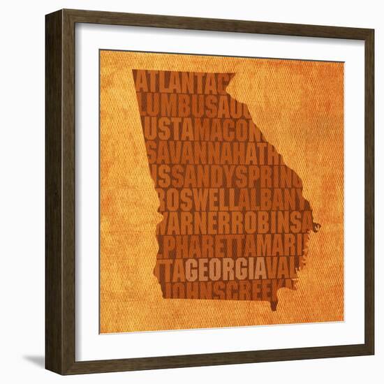 Georgia State Words-David Bowman-Framed Giclee Print