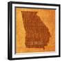 Georgia State Words-David Bowman-Framed Giclee Print