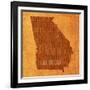 Georgia State Words-David Bowman-Framed Giclee Print