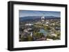 Georgia, Tbilisi, View of Cable Car, Peace Bridge and the Public Service Building-Jane Sweeney-Framed Photographic Print