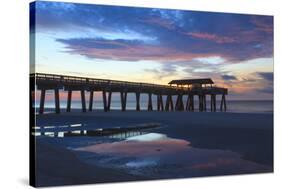Georgia, Tybee Island, Early Morning at the Pier-Joanne Wells-Stretched Canvas