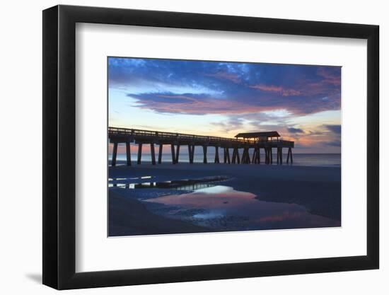 Georgia, Tybee Island, Early Morning at the Pier-Joanne Wells-Framed Photographic Print