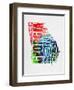 Georgia Watercolor Word Cloud-NaxArt-Framed Art Print