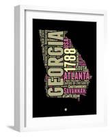 Georgia Word Cloud 1-NaxArt-Framed Art Print