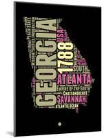 Georgia Word Cloud 1-NaxArt-Mounted Art Print