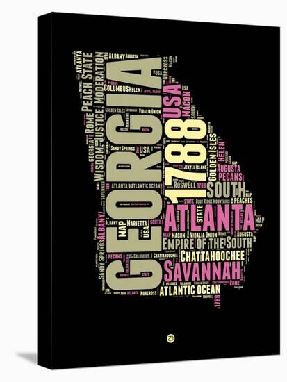 Georgia Word Cloud 1-NaxArt-Stretched Canvas