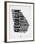 Georgia Word Cloud 2-NaxArt-Framed Art Print