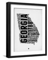 Georgia Word Cloud 2-NaxArt-Framed Art Print