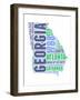 Georgia Word Cloud Map-NaxArt-Framed Art Print