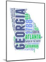 Georgia Word Cloud Map-NaxArt-Mounted Art Print