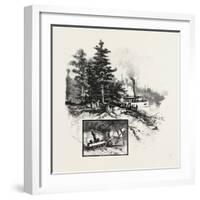 Georgian Bay and the Muskoka Lakes, at the Landing, Rosseau, Canada, Nineteenth Century-null-Framed Giclee Print