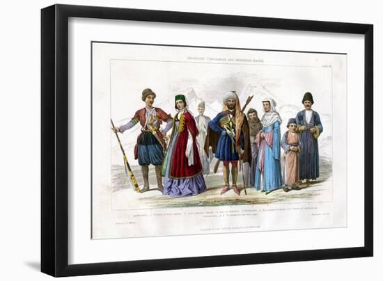 Georgian, Circassian and Armenian Races, 1873-J Le Conte-Framed Giclee Print