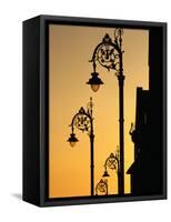 Georgian Lanterns at Sunset, Dublin, Ireland-Martin Moos-Framed Stretched Canvas