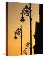 Georgian Lanterns at Sunset, Dublin, Ireland-Martin Moos-Stretched Canvas