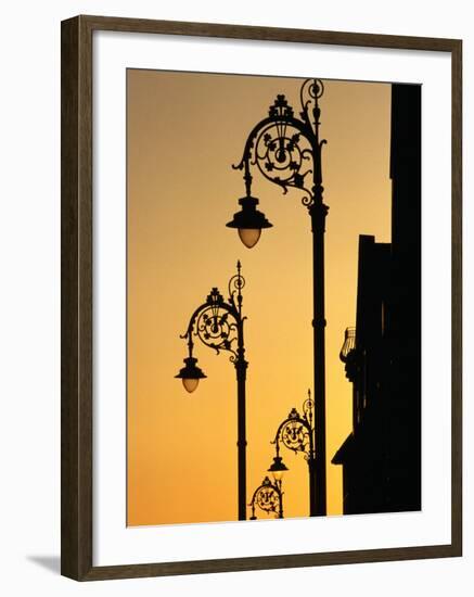 Georgian Lanterns at Sunset, Dublin, Ireland-Martin Moos-Framed Photographic Print