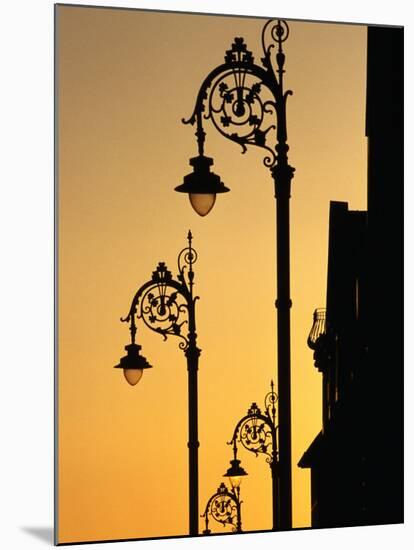 Georgian Lanterns at Sunset, Dublin, Ireland-Martin Moos-Mounted Photographic Print