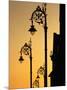 Georgian Lanterns at Sunset, Dublin, Ireland-Martin Moos-Mounted Photographic Print