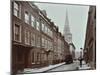 Georgian Terraced Houses and Christ Church, Spitalfields, Stepney, London, 1909-null-Mounted Photographic Print