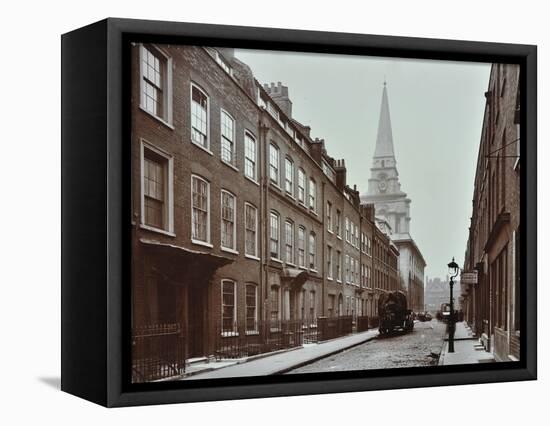 Georgian Terraced Houses and Christ Church, Spitalfields, Stepney, London, 1909-null-Framed Stretched Canvas