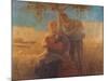 Georgica (Harvest Scene with Nursing Mother and Farmer Father)-Gaetano Previati-Mounted Art Print