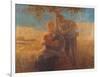 Georgica (Harvest Scene with Nursing Mother and Farmer Father)-Gaetano Previati-Framed Art Print