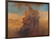 Georgica (Harvest Scene with Nursing Mother and Farmer Father)-Gaetano Previati-Framed Art Print