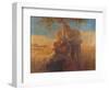 Georgica (Harvest Scene with Nursing Mother and Farmer Father)-Gaetano Previati-Framed Art Print