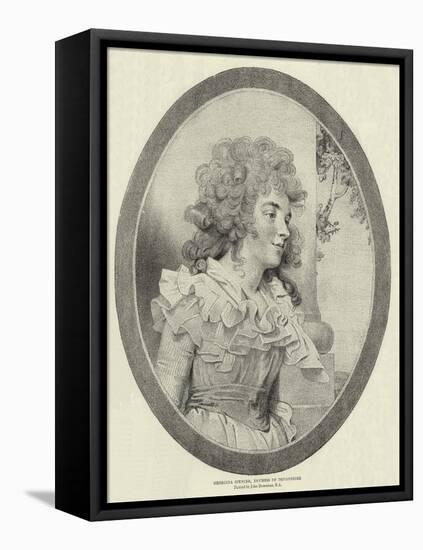 Georgina Spencer, Duchess of Devonshire-John Downman-Framed Stretched Canvas