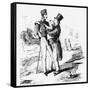 Georgy makes acquaintance with a Waterloo man'-William Makepeace Thackeray-Framed Stretched Canvas